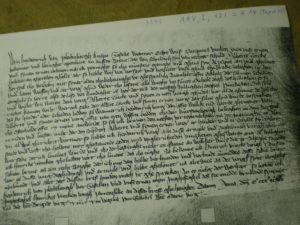 Das älteste Schriftstück im Pfarrarchiv - 1392