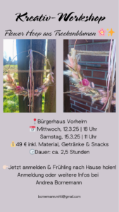 Kreativ-Workshop: Flower Hoop aus Trockenblumen