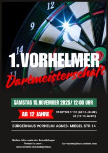 1. Vorhelmer Dartmeisterschaft im Bürgerhaus