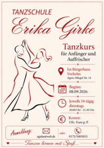Tanzkurs für Anfänger und Auffrischer im Bürgerhaus Vorhelm